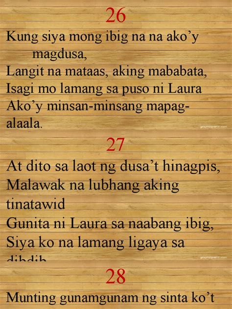 Florante at Laura Saknong 26.